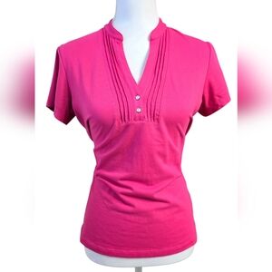 Lady Hagen Hydro-dri Fuchsia Short Sleeve Top